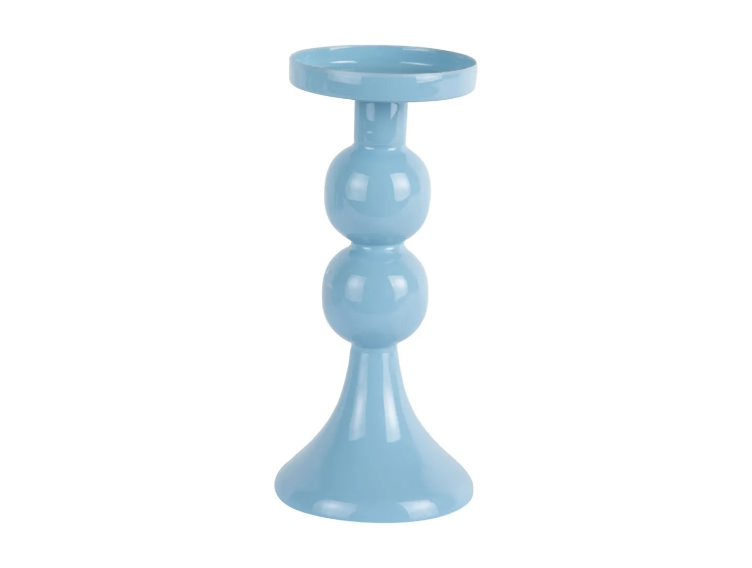 Hot Present time - Candle holder Funky medium soft blue