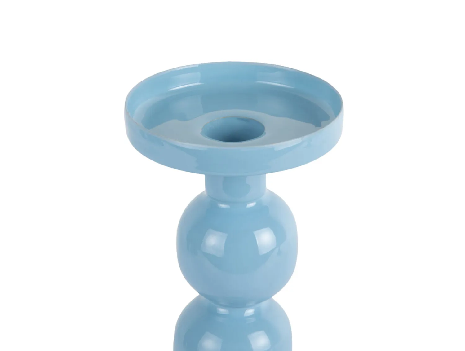 Hot Present time - Candle holder Funky medium soft blue