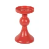 Online Present time - Candle holder Funky small bright red