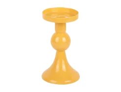 Present time - Candle holder Funky small bright yellow