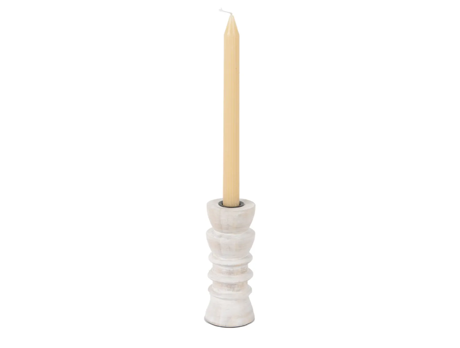 Clearance Present time - Candle holder Modelar Small mango wood white wash