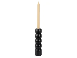 Sale Present time - Candle holder Modelar Large mango wood black
