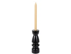 Best Present time - Candle holder Modelar Medium mango wood black