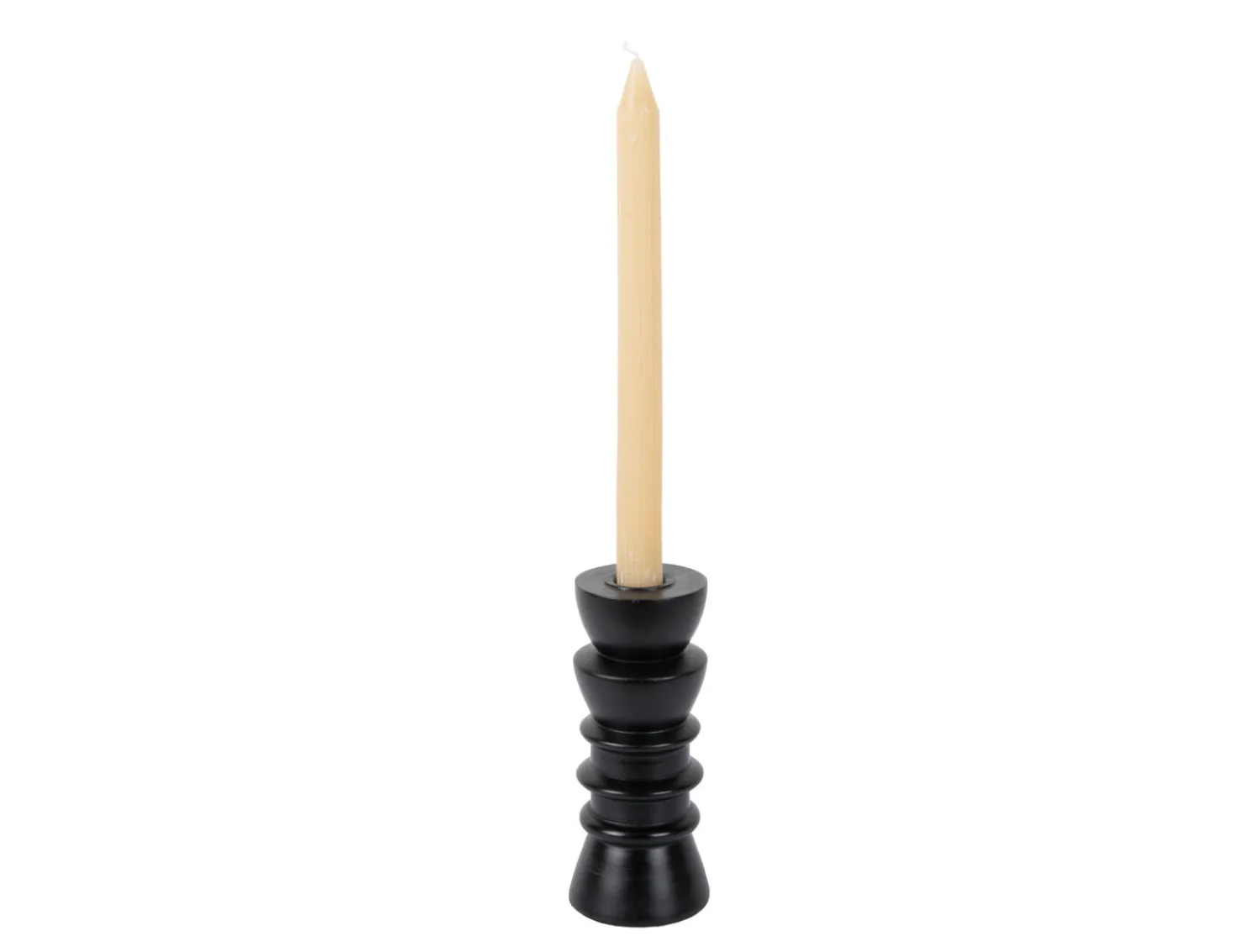 Outlet Present time - Candle holder Modelar Small mango wood black