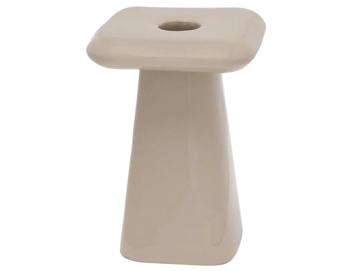 Best Present time - Candle holder Roca medium warm grey