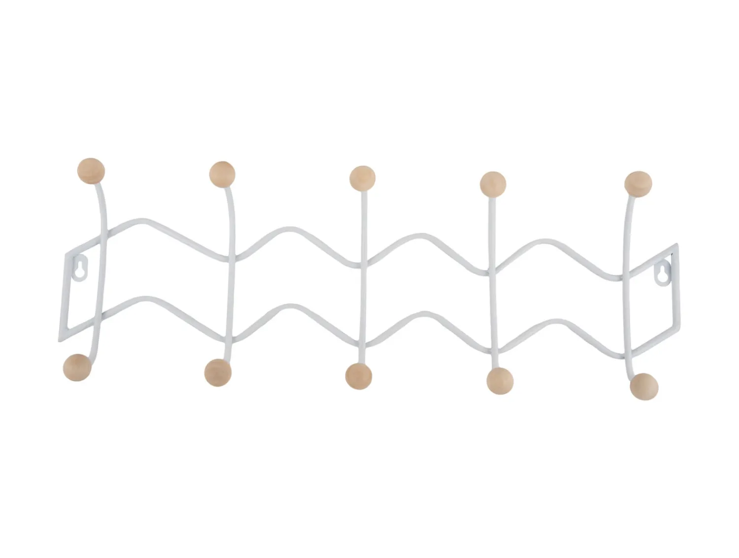 Hot Present time - Coat rack Double Zig Zag white