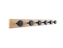 Online Present time - Coat rack Knobs pinewood black