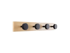 Best Present time - Coat rack Knobs small pinewood black