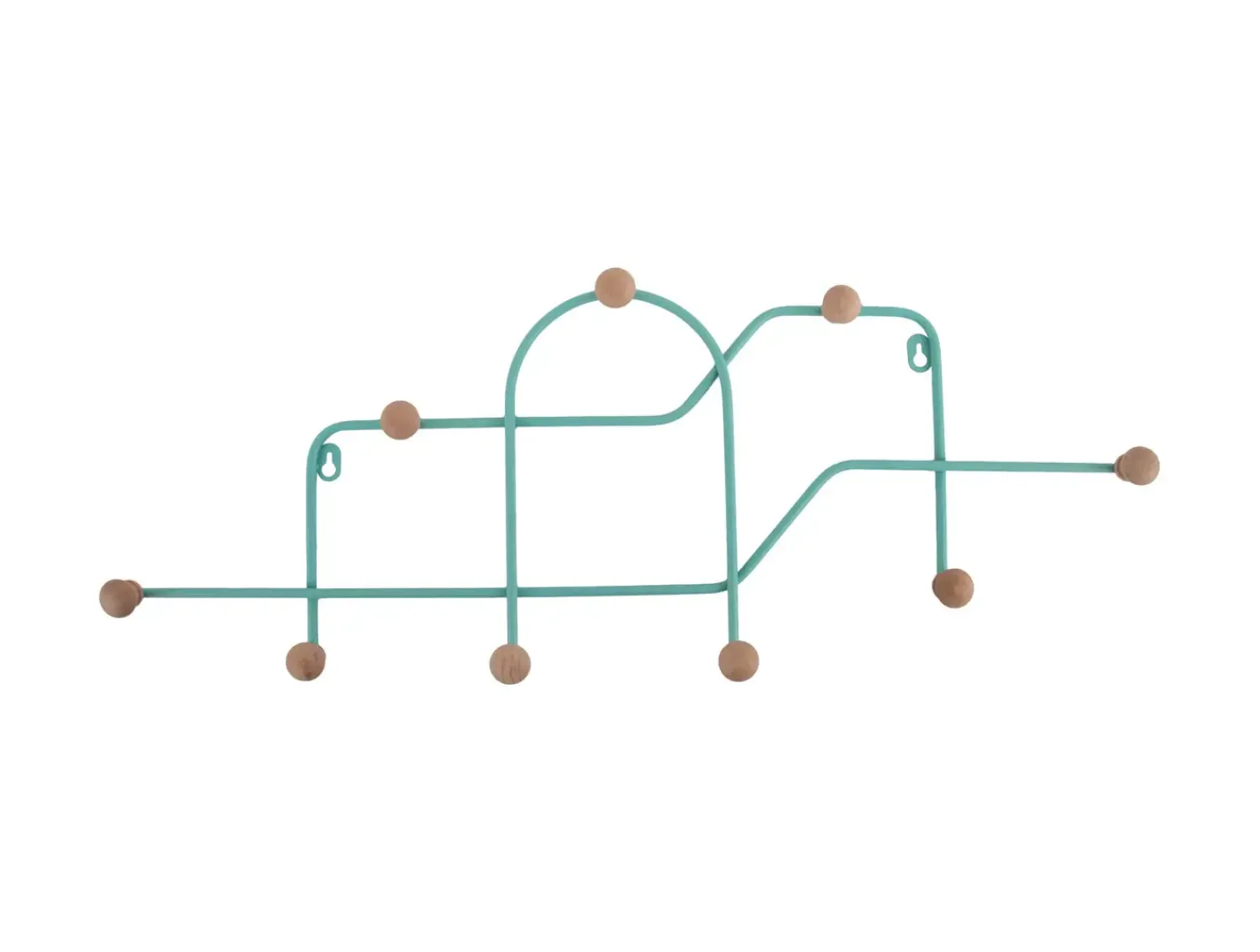 New Present time - Coat rack Maze turquoise blue