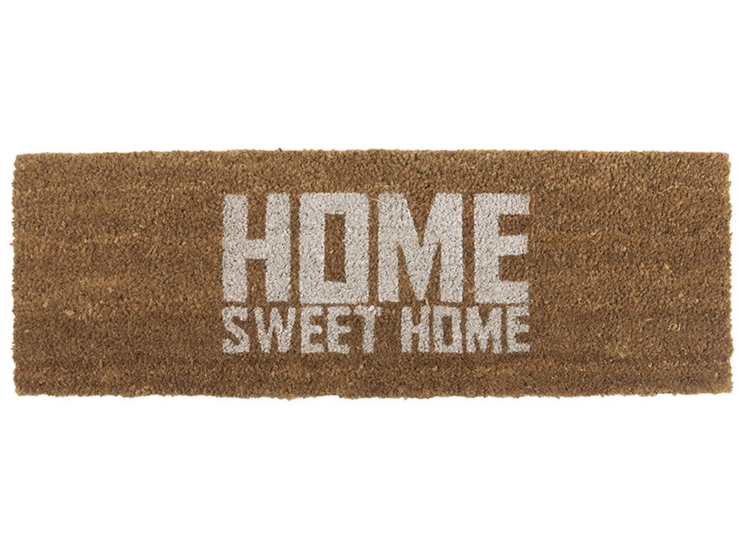 Clearance Present time - Doormat Home Sweet Home white coir