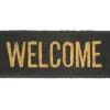 Clearance Present time - Doormat Welcome gold coir