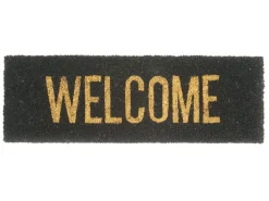 Clearance Present time - Doormat Welcome gold coir