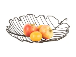 New Present time - Fruit basket Leaf large iron black