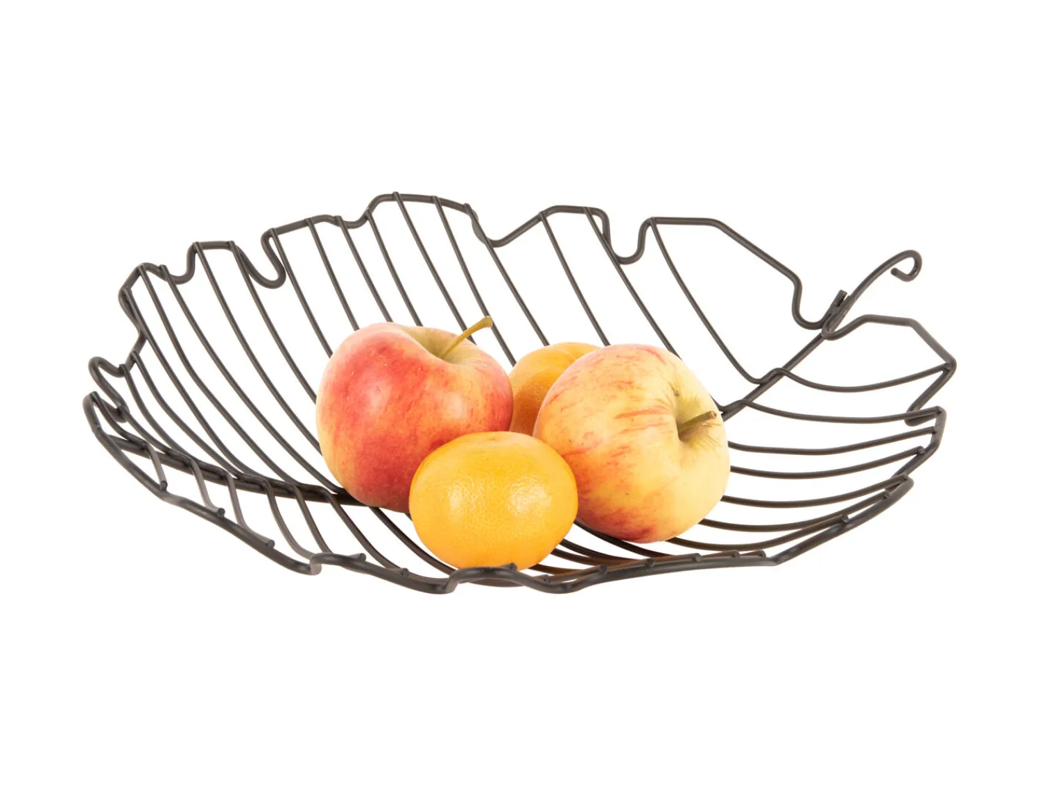 New Present time - Fruit basket Leaf large iron black
