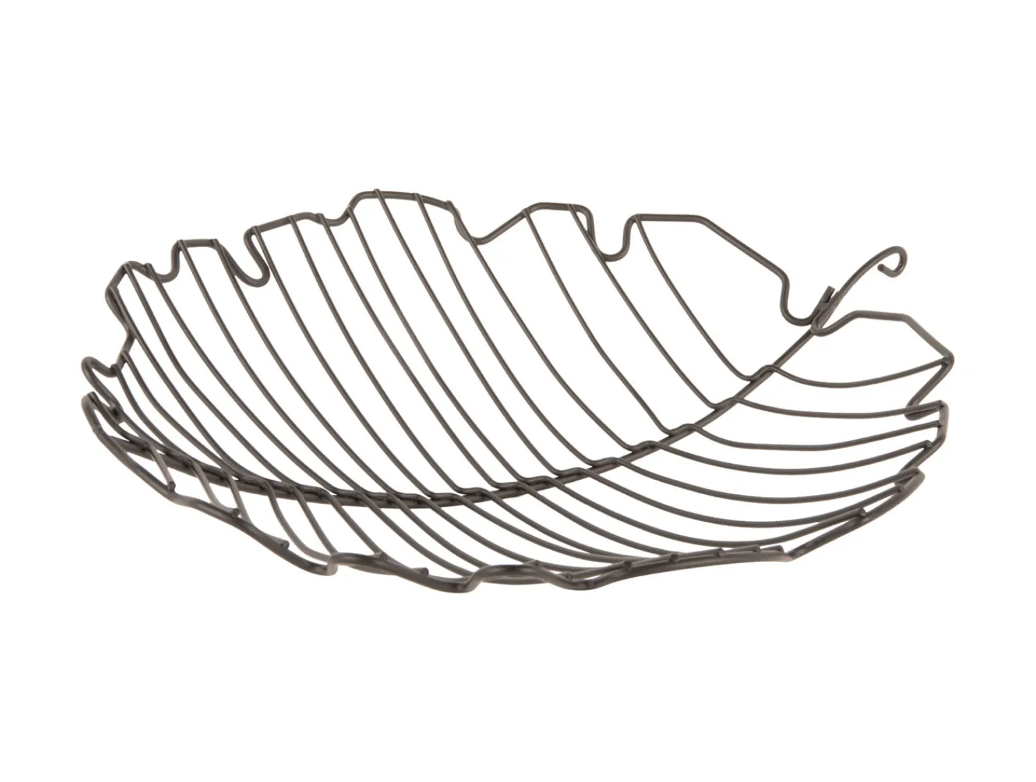 New Present time - Fruit basket Leaf large iron black