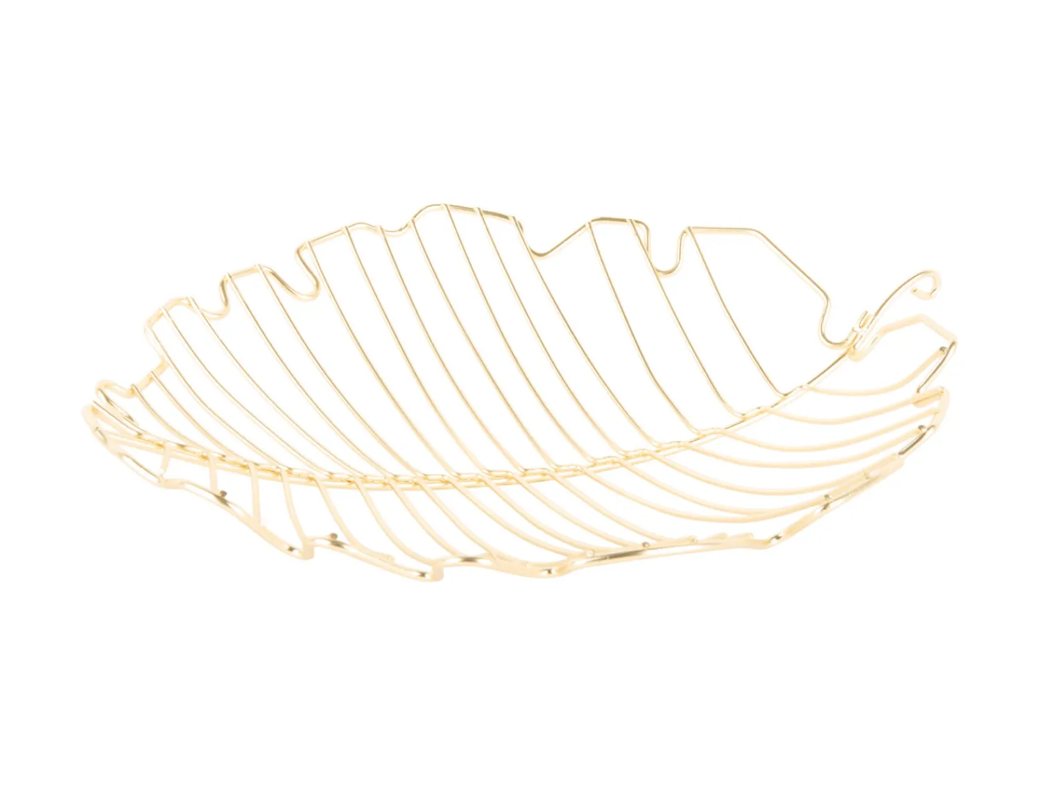 Online Present time - Fruit basket Leaf iron gold plated