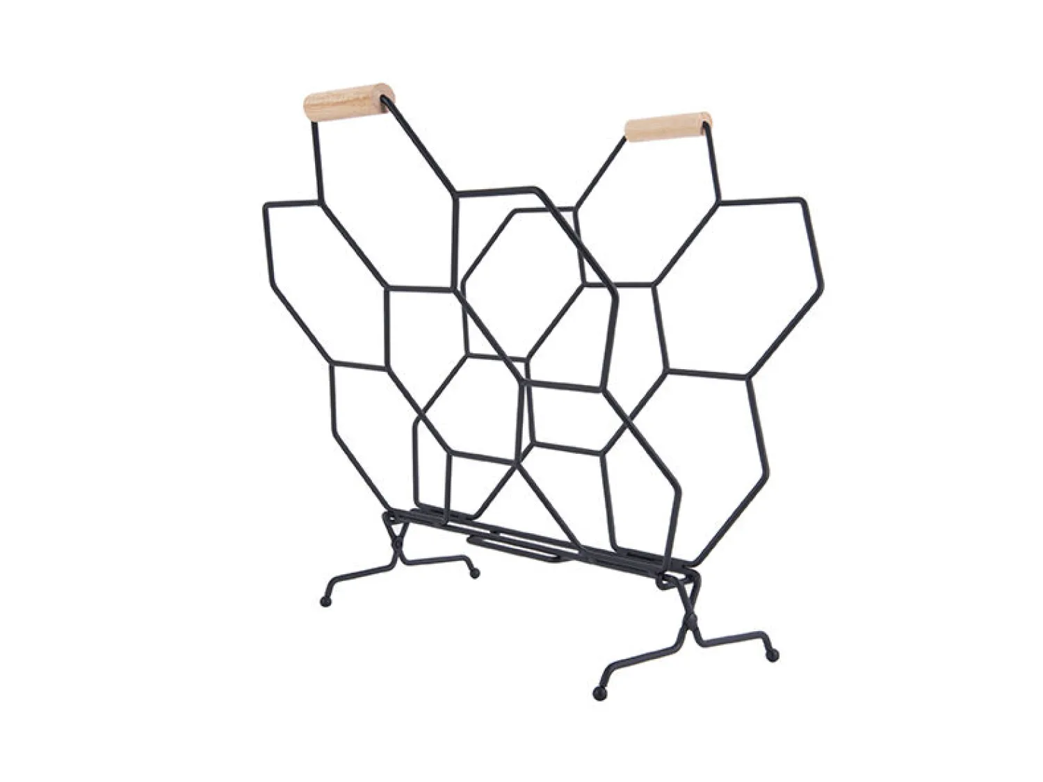 Sale Present time - Magazine rack Honeycomb matt black
