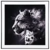 Best Present time - Photo art Leopard glass black & white