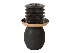 Discount Present time - Pillar candle holder Mila small iron enamel black