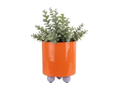 Clearance Present time - Plant pot Double Funky medium bright orange w. soft purple