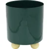 Outlet Present time - Plant pot Double Funky medium retro green w. soft yellow