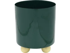Outlet Present time - Plant pot Double Funky medium retro green w. soft yellow