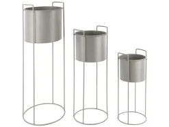 New Present time - Plant pot set Essence round iron warm grey