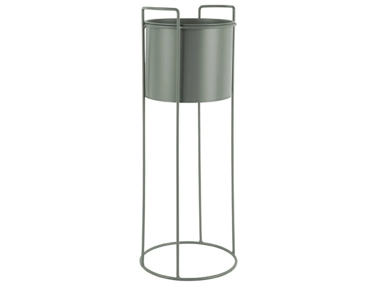 Present time - Plant pot set Essence round iron jungle green