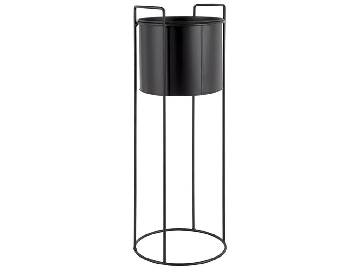 Outlet Present time - Plant pot set Essence round iron black