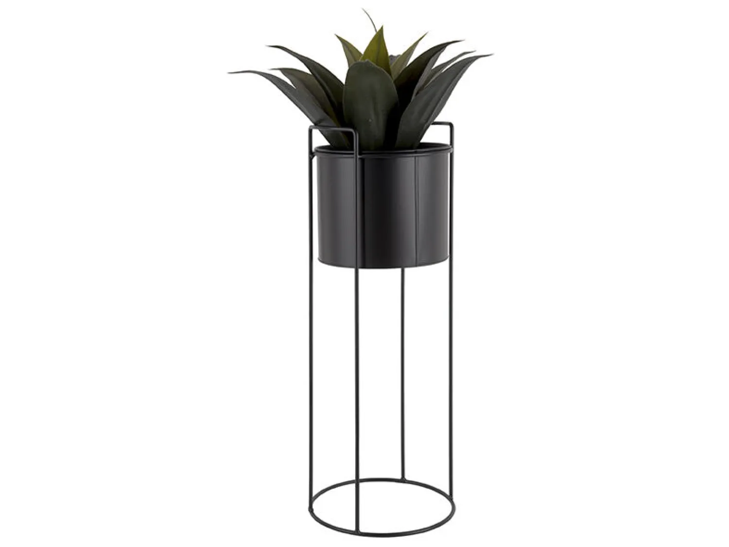 Outlet Present time - Plant pot set Essence round iron black