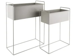 Outlet Present time - Plant pot set Essence straight iron warm grey