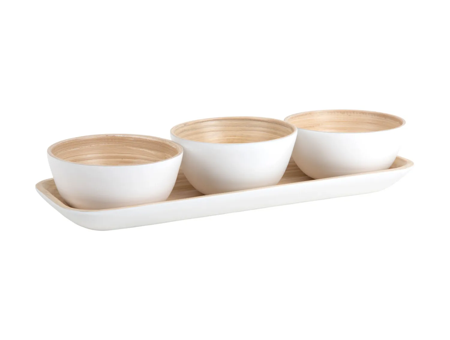Discount Present time - Snack set Puro bamboo white