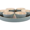 Outlet Present time - Snack tray Puro round bamboo jungle green