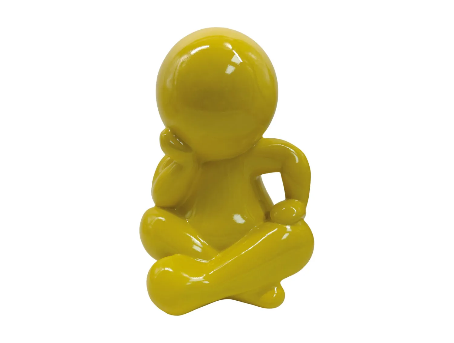 New Present time - Statue Amigo Sitting large citrine yellow