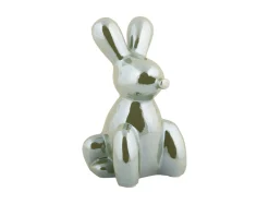 Present time - Statue Balloon Bunny large ceramic jungle green plated