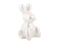 Sale Present time - Statue Balloon Bunny ceramic white plated