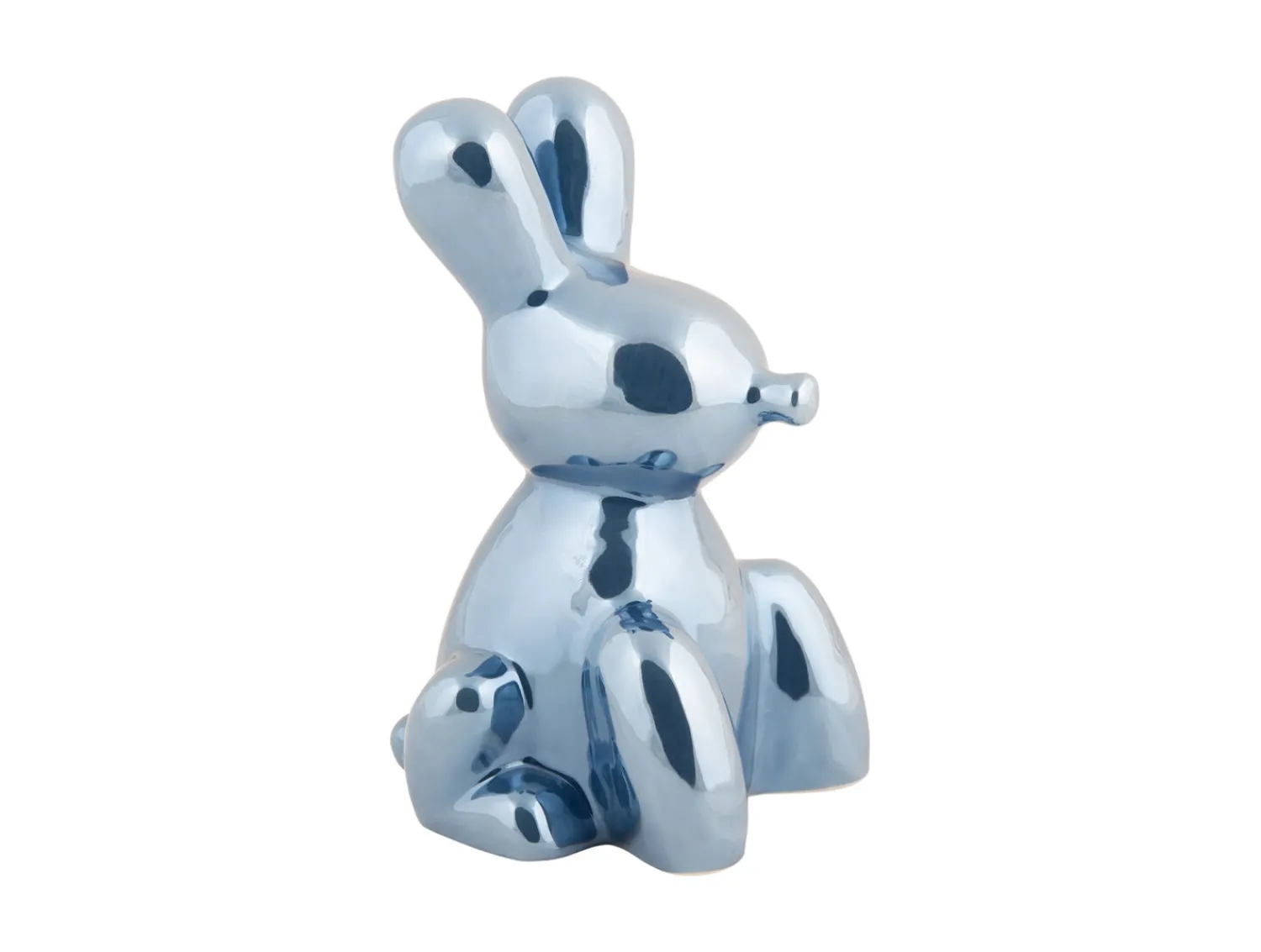New Present time - Statue Balloon Bunny ceramic dark blue plated