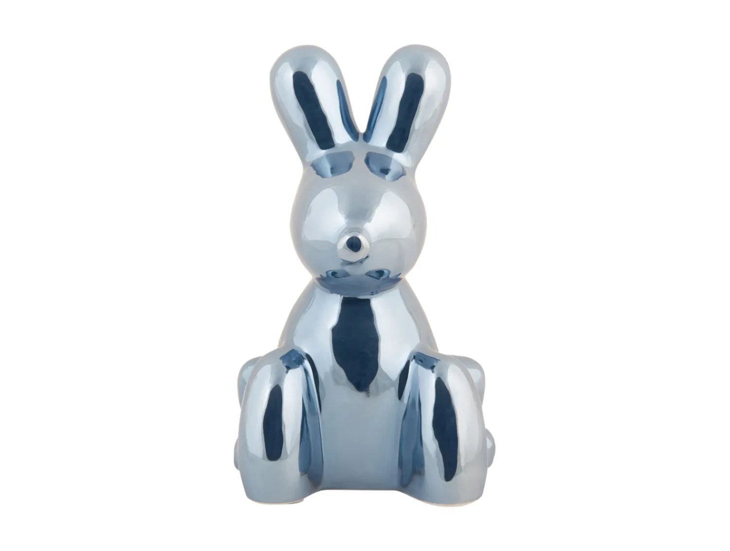 New Present time - Statue Balloon Bunny ceramic dark blue plated