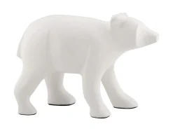 Sale Present time - Statue Bear metal matt white