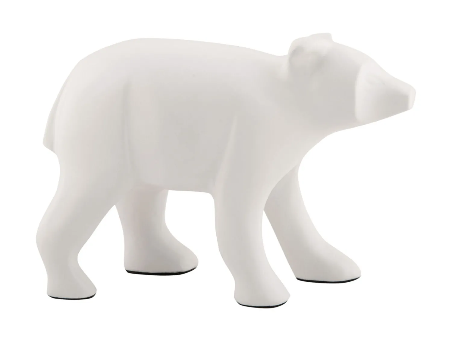 Sale Present time - Statue Bear metal matt white