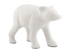 Sale Present time - Statue Bear metal matt white