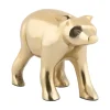 New Present time - Statue Bear metal gold plated