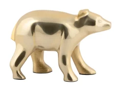 New Present time - Statue Bear metal gold plated