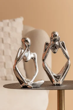 Discount Present time - Statue Dreaming polyresin chrome plated