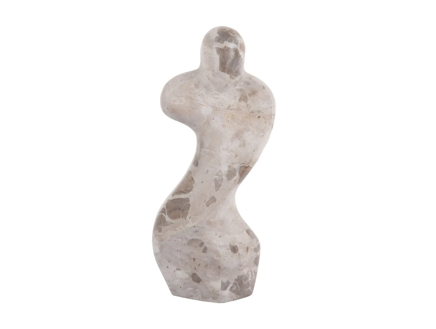 Clearance Present time - Statue Female abstract marble brown