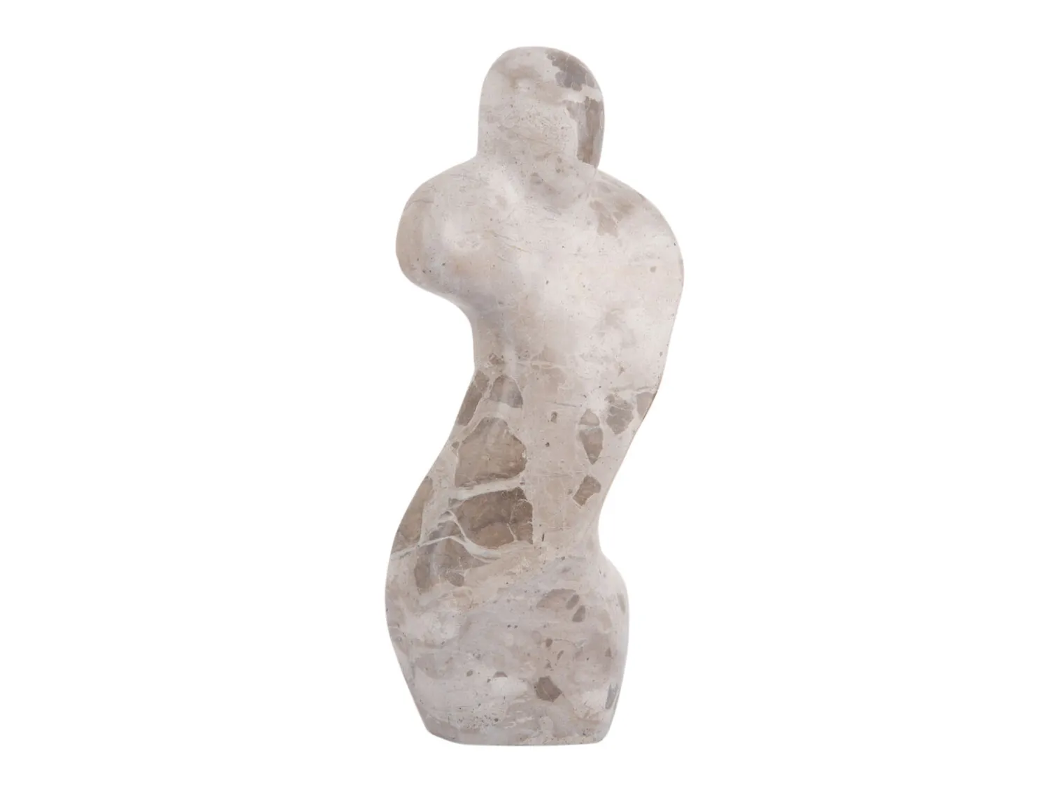 Clearance Present time - Statue Female abstract marble brown
