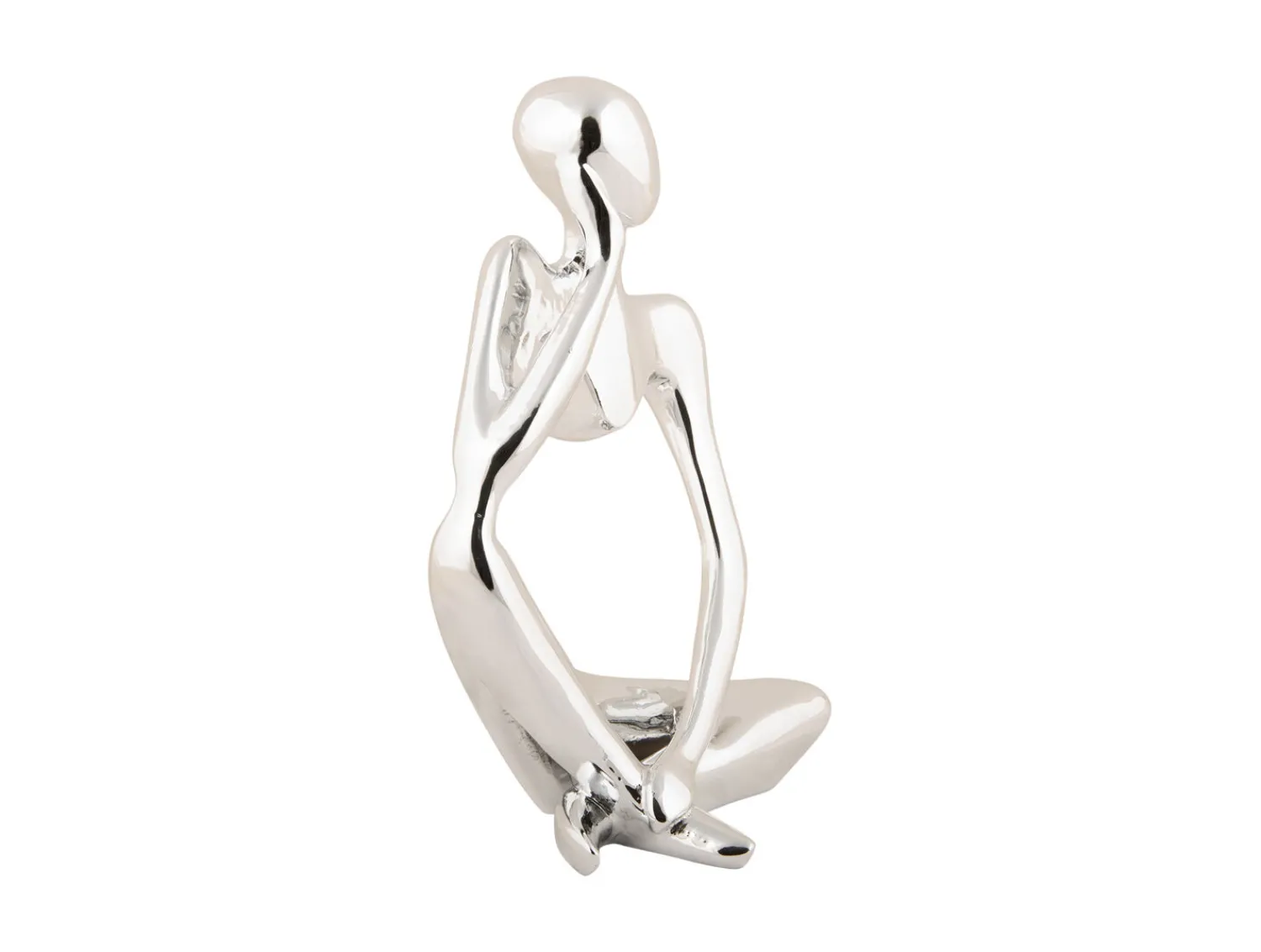 Online Present time - Statue Imagine polyresin chrome plated