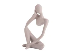 Discount Present time - Statue Imagine polyresin light grey