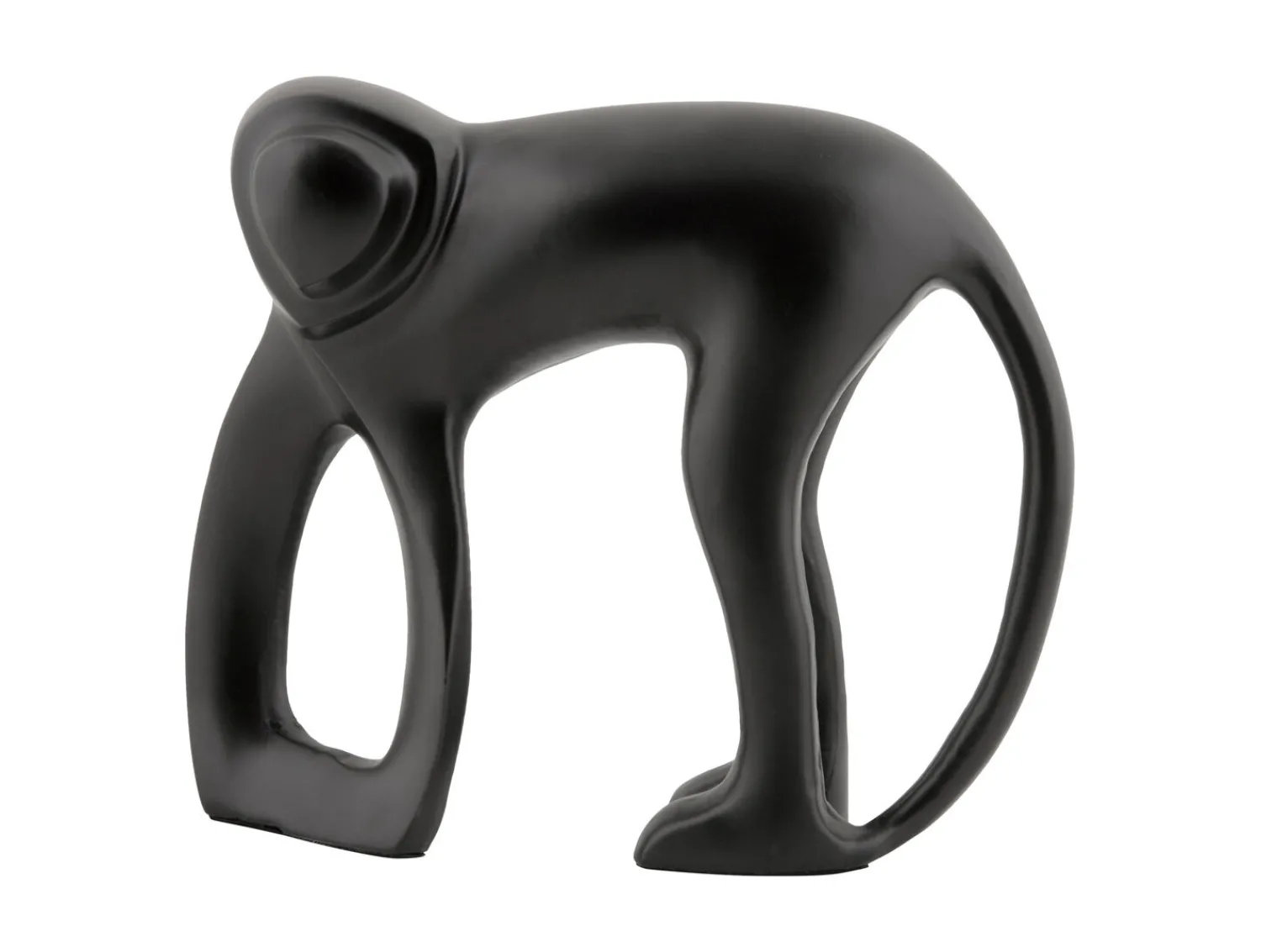 Online Present time - Statue Monkey metal matt black