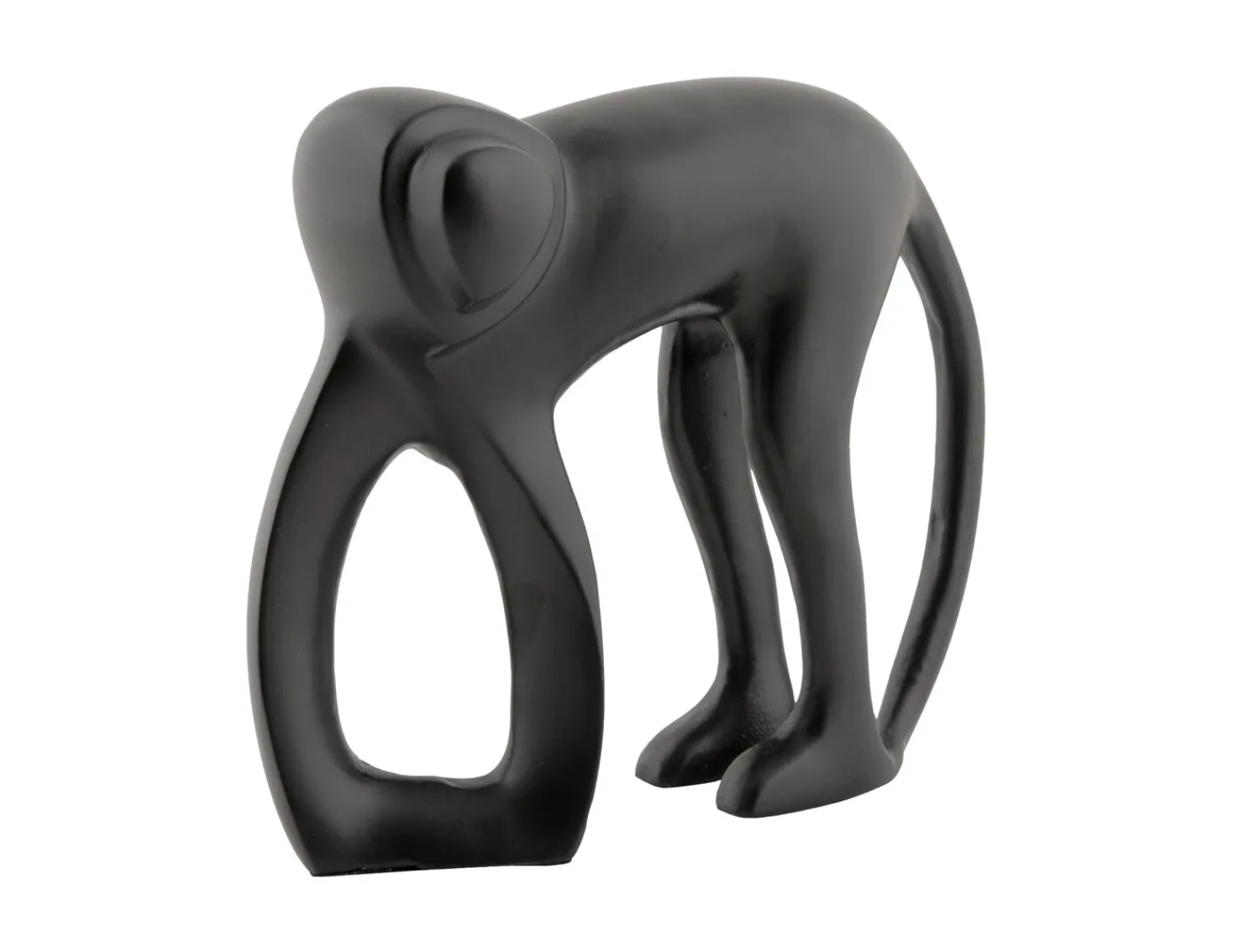 Online Present time - Statue Monkey metal matt black